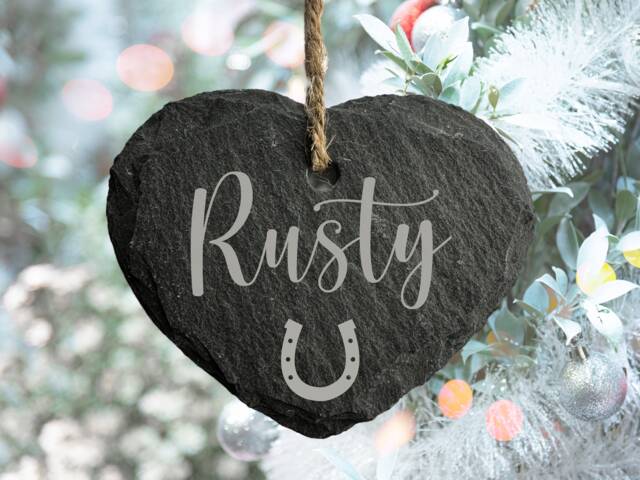 Personalised Christmas Decoration, Horse Hanging Tree Gift - image 1