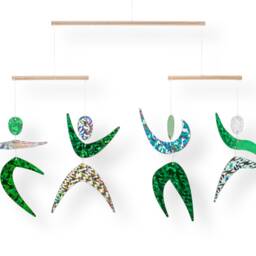 Montessori Mobile Set Of 3 - Munari, Gobbi, Octahedron & Dancers For Newborn Visual Development Nursery Decor - thumbnail 2
