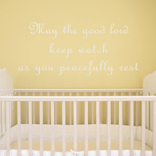 Nursery Vinyl Decal Wall Quotes As You Peacefully Rest Words Phrase - 053 - image 1