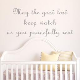 Nursery Vinyl Decal Wall Quotes As You Peacefully Rest Words Phrase - 053 - thumbnail 2