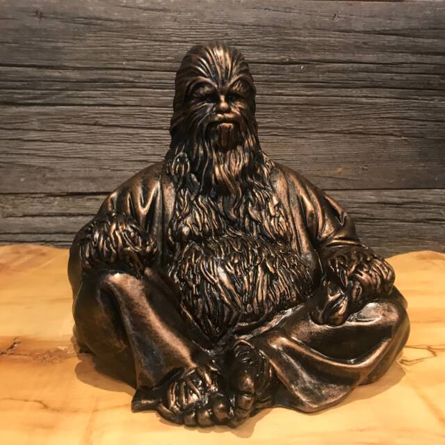 Bronze Chewbacca Buddha Chewbuddha Wookie Statue Gift - image 1