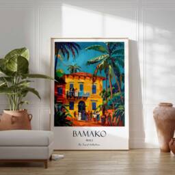 Bamako Poster, Mali Africa African Decor, Cultural Travel Print, Artwork, Art - thumbnail 2