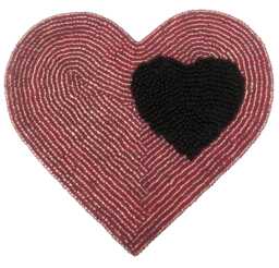 Mosaic Beaded Heart Wall Art Handmade Glass Bead Decor