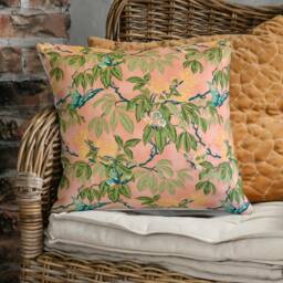 Butterflies On Warm Pink Background Cushion Cover Throw Pillow. 18 - thumbnail 2