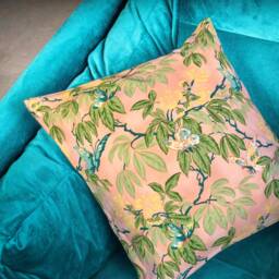 Butterflies On Warm Pink Background Cushion Cover Throw Pillow. 18 - thumbnail 3