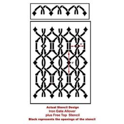 Wallpaper Stencil Iron Gate - Design For Diy Wall Decor - thumbnail 4