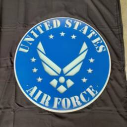 Us Air Force Logo Military Metal Sign - Armed Forces Wall Hanging Wreath Custom Art - thumbnail 2