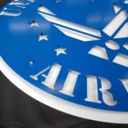 Us Air Force Logo Military Metal Sign - Armed Forces Wall Hanging Wreath Custom Art - thumbnail 3