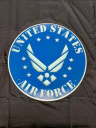 Us Air Force Logo Military Metal Sign - Armed Forces Wall Hanging Wreath Custom Art - thumbnail 1