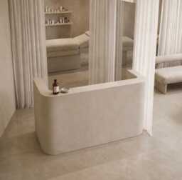 Microcement Open Top Reception Desk