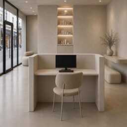 Microcement Open Top Reception Desk - thumbnail 3