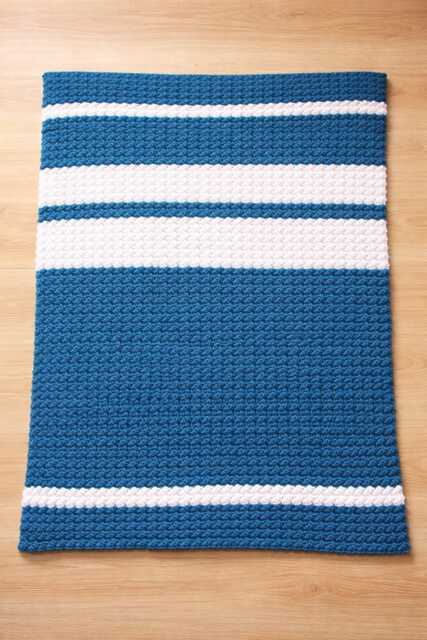 Textured Crochet Baby Blanket Pattern, Easy Beginner PDF, Modern Striped Afghan, Diy Shower Gift, Chunky Stitch - image 1