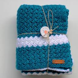 Textured Crochet Baby Blanket Pattern, Easy Beginner PDF, Modern Striped Afghan, Diy Shower Gift, Chunky Stitch - thumbnail 4
