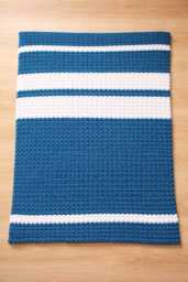 Textured Crochet Baby Blanket Pattern, Easy Beginner PDF, Modern Striped Afghan, Diy Shower Gift, Chunky Stitch - thumbnail 1