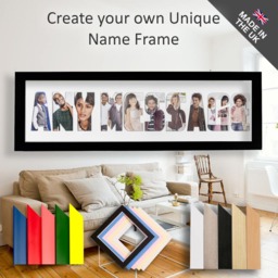 Personalized Name Picture Frame Custom Word Photo Collage, Made To Order - thumbnail 2