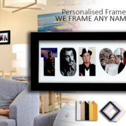 Personalized Name Picture Frame Custom Word Photo Collage, Made To Order - thumbnail 4