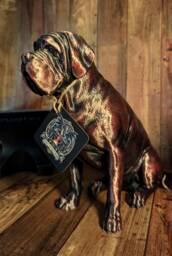 3D Printed Mastiff Figurine Silk Pla Dog Statue, Home Decor - thumbnail 1