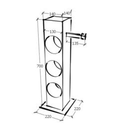 Handmade White Oak Toilet Paper Holder, Forged Metal Base - thumbnail 4