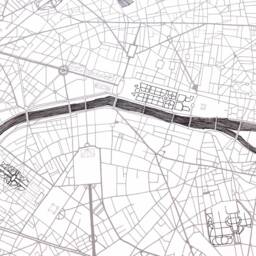 Paris Map Street France City Drawing Black & White - Art Print Wedding Anniversary Gift French European Travel Parisian Wall - thumbnail 2