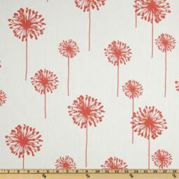 "Coral Pillow Cover & White Dandelion.dandelion Accent Covers .16"", 17"", 18"", 20"" 24"" 26" - thumbnail 1
