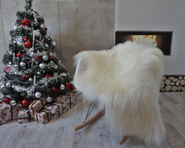 "Giant Sheepskin Iceland White Throw Genuine Leather Sheep Skin 52""x 32" - image 1
