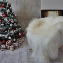 "Giant Sheepskin Iceland White Throw Genuine Leather Sheep Skin 52""x 32" - thumbnail 2