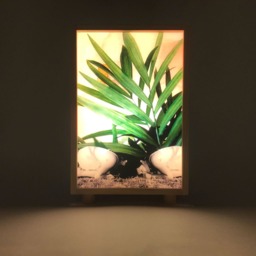 Plant & Girls Collage in Lovely Wooden Light Box, Pinewood Led Lamp, Night With Girl Art, Wood Lightbox, Desk Lamp .#rocks - thumbnail 2
