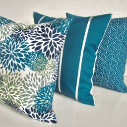 Turquoise Pillows Coral Outdoor Throw Pillow Covers Orange Green Indoor Seashells Coastal Red Pillows .all Sizes - thumbnail 3