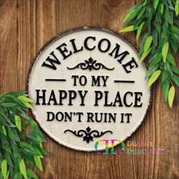 Welcome To My Happy Place Sign, Funny Garden Gardening Plaque, Garden Lover Gift, Potting Shed Decor, Gardener Wall Art, Garden Room Sign - thumbnail 4