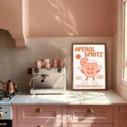 Retro Cartoon Cocktail Prints, Cocktails Print, Character Aperol Spritz Poster - thumbnail 3