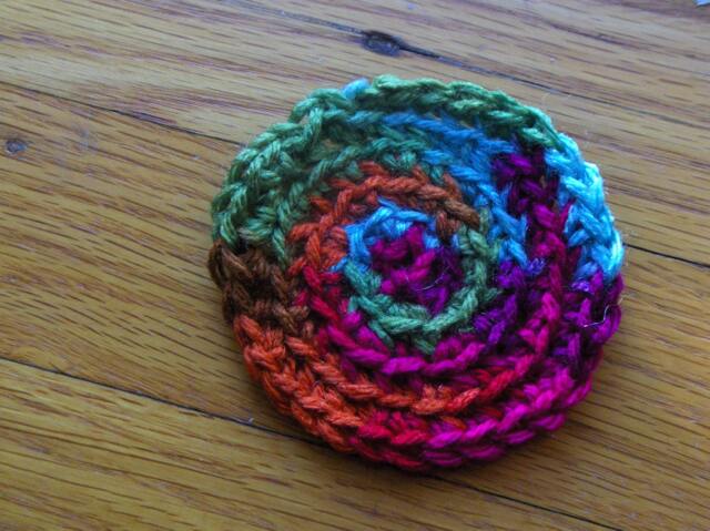 Miniature Handmade Hand Crafted Sweet Round Doll House Crocheted Rug. Southwestern Multi Colored #festiveetsyfinds - image 1