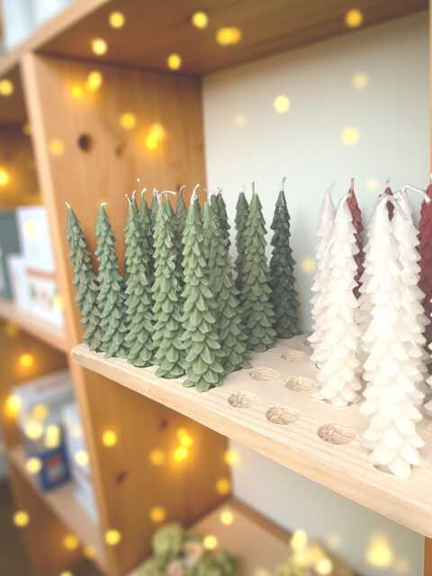 Drip Free Beeswax Pine Tree Taper Candle- Home Decor - Sustainable Chemical Free - image 1