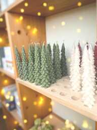 Drip Free Beeswax Pine Tree Taper Candle- Home Decor - Sustainable Chemical Free - thumbnail 1