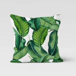 Green Flower Cushion Cover/Garden Monstera Throw Pillow Case/Housewarming Gift/Patio, Farmhouse Style Pillow/Summer Trend - thumbnail 3