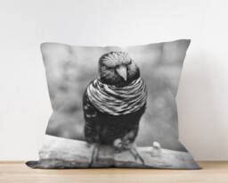 Bird Pillow Parrot Black & White Lorikeet - thumbnail 1