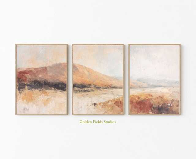 Terracotta Desert Poster Set Of 3 Boho Earth Tone Landscape Wall Art - image 1