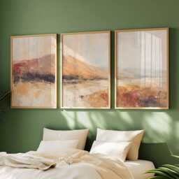 Terracotta Desert Poster Set Of 3 Boho Earth Tone Landscape Wall Art - thumbnail 4