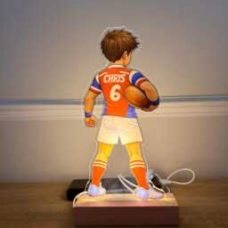 Personalised Rugby Night Light - Custom Name Lamp Kids Bedroom Led Gift - thumbnail 4