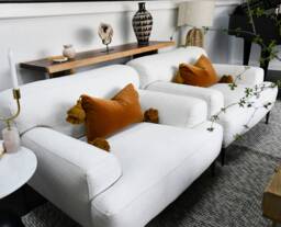 Brown Velvet Pillow - Cover With Tassels Caramel Accent For Couch - thumbnail 1