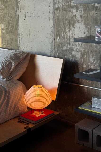Linen Japandi Table Lamp Wabi Sabi Bedside Light, Modern Rattan Ambient Home Decor Lighting - image 1