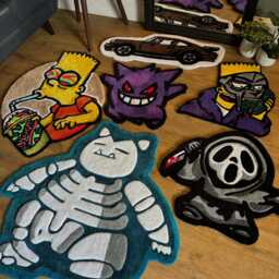 Handmade Gengar Tufted Rug - thumbnail 2