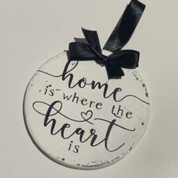 Handmade Clay Wall Hanger Farmhouse Home Decor With Ribbon - thumbnail 2