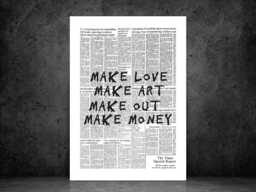 Make Money Poster Print - Funny Motivational Wall Art Black & White Quote Office Decor A5 A4 A3 Framed Or Unframed - thumbnail 1