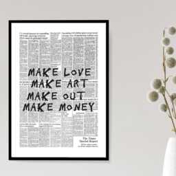 Make Money Poster Print - Funny Motivational Wall Art Black & White Quote Office Decor A5 A4 A3 Framed Or Unframed - thumbnail 3