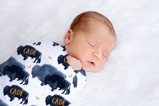 Buffalo Personalized Baby Name Swaddle Blanket Gift Custom Coming Home Gender Neutral Hospital Shower - image 1