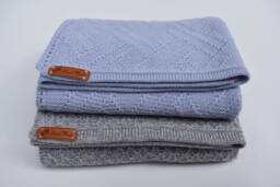 Knitted Baby Blanket For Crib Alpaca Warm Wool Wrap Afghan Throw Cover Newborn Baby Shower Gift Boy Girl - thumbnail 1