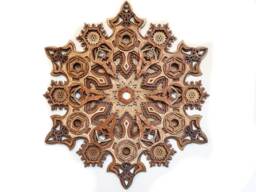 Mandala Multilayer Laser Cut Wood Sculpture Sacred Geometry Visionary Art - thumbnail 1