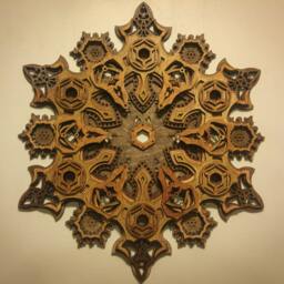 Mandala Multilayer Laser Cut Wood Sculpture Sacred Geometry Visionary Art - thumbnail 4