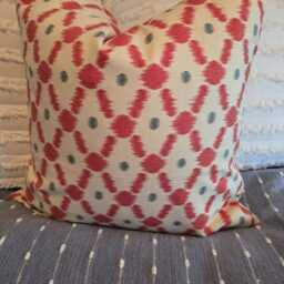 2 Color Options Konya Mink.charcoal & Scarlet.pillow Cover.ikat Slipcovers.pillows.toss Pillow.throw Pillow.home Decor.accent Pillows - thumbnail 2