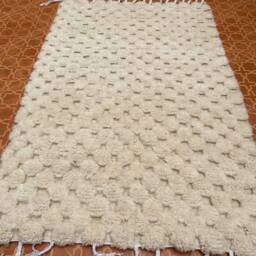 Handknotted Moroccan Rug 3x5 Ft Authentic Berber Checkered Wool - thumbnail 4
